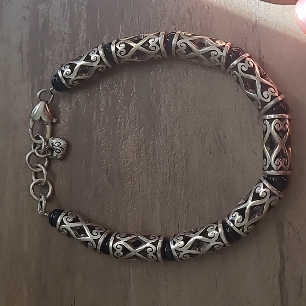 Brighton silvertone with bead bracelet.